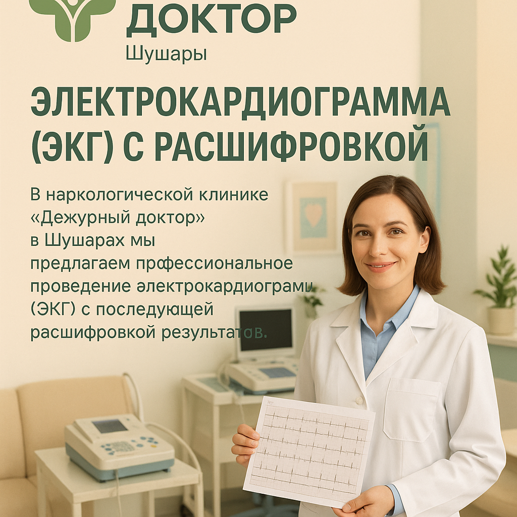 Электрокардиограмма (ЭКГ) с расшифровкой